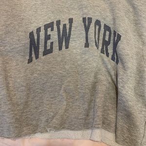 cropped new york sweater